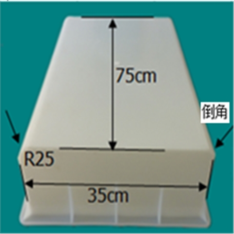 一邊25度圓弧角一邊倒角大路沿石塑料模具